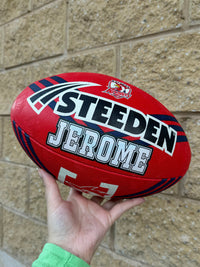 Load image into Gallery viewer, Personalised Sydney Roosters Official NRL Ball (Size 5)
