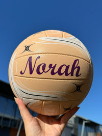 Load image into Gallery viewer, Personalised Gilbert Exo Peach Netball (SIZE 5)
