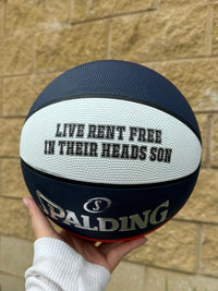 Load image into Gallery viewer, Personalised Spalding Rubber Basketball Red/White/Blue TF-150 (Size 5)

