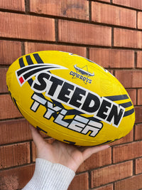 Load image into Gallery viewer, Personalised North QLD Cowboys Supporter Bundle (Official Jersey + Ball Pack)
