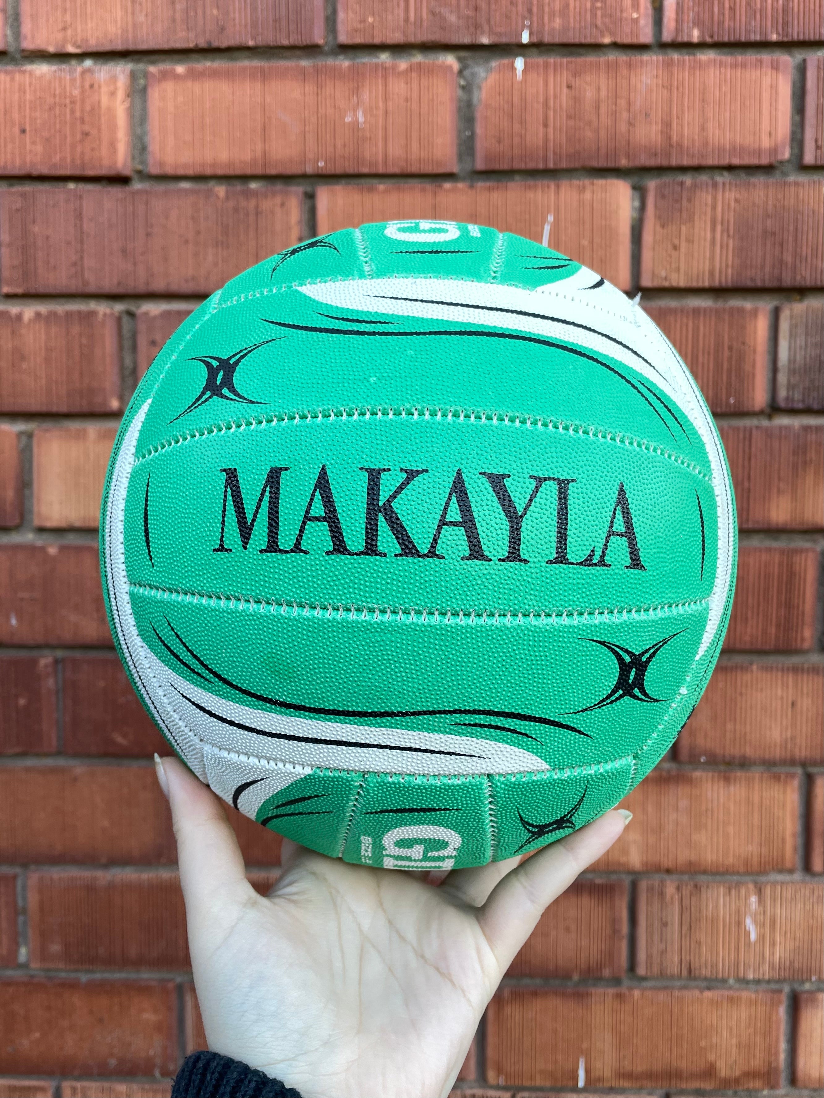 Personalised Gilbert Exo Netball Ball Teal (SIZE 5)