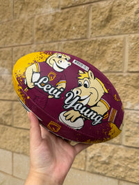 Load image into Gallery viewer, Personalised Limited Edition Brisbane Broncos Mascot Official NRL Ball (Size 3)
