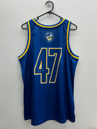 Load image into Gallery viewer, Personalised NRL Parramatta Eels Basketball Singlet
