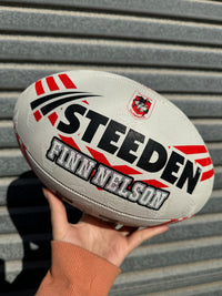 Load image into Gallery viewer, Personalised St George Dragons Official NRL Ball (Size 5)
