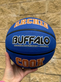 Load image into Gallery viewer, Personalised Buffalo Rubber Blue Basketball (Size 5)

