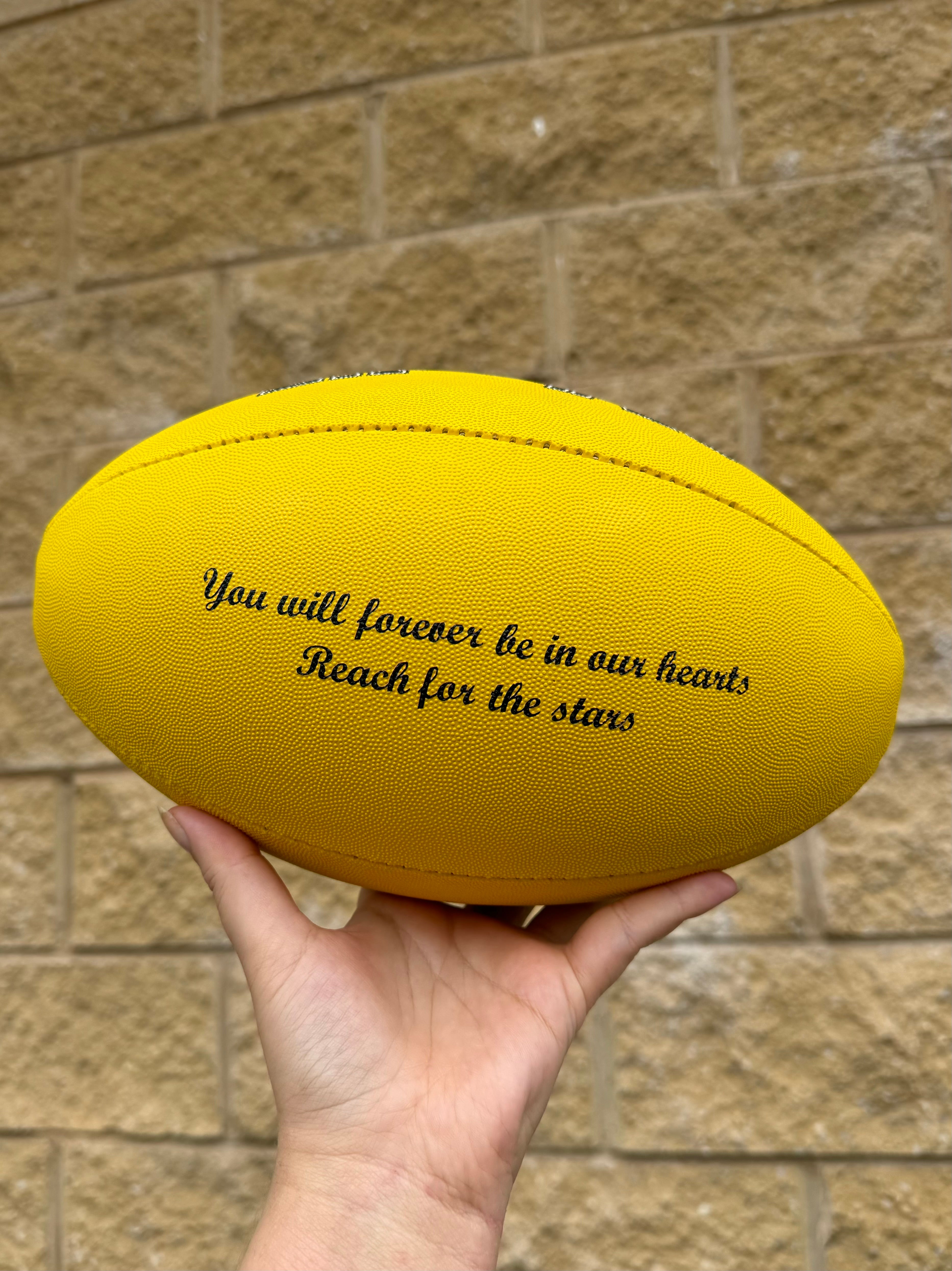 Personalised Mi-Ball AFL Football - Yellow (Size 5)