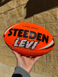 Load image into Gallery viewer, Personalised Orange Steeden Rugby League (Size 5)

