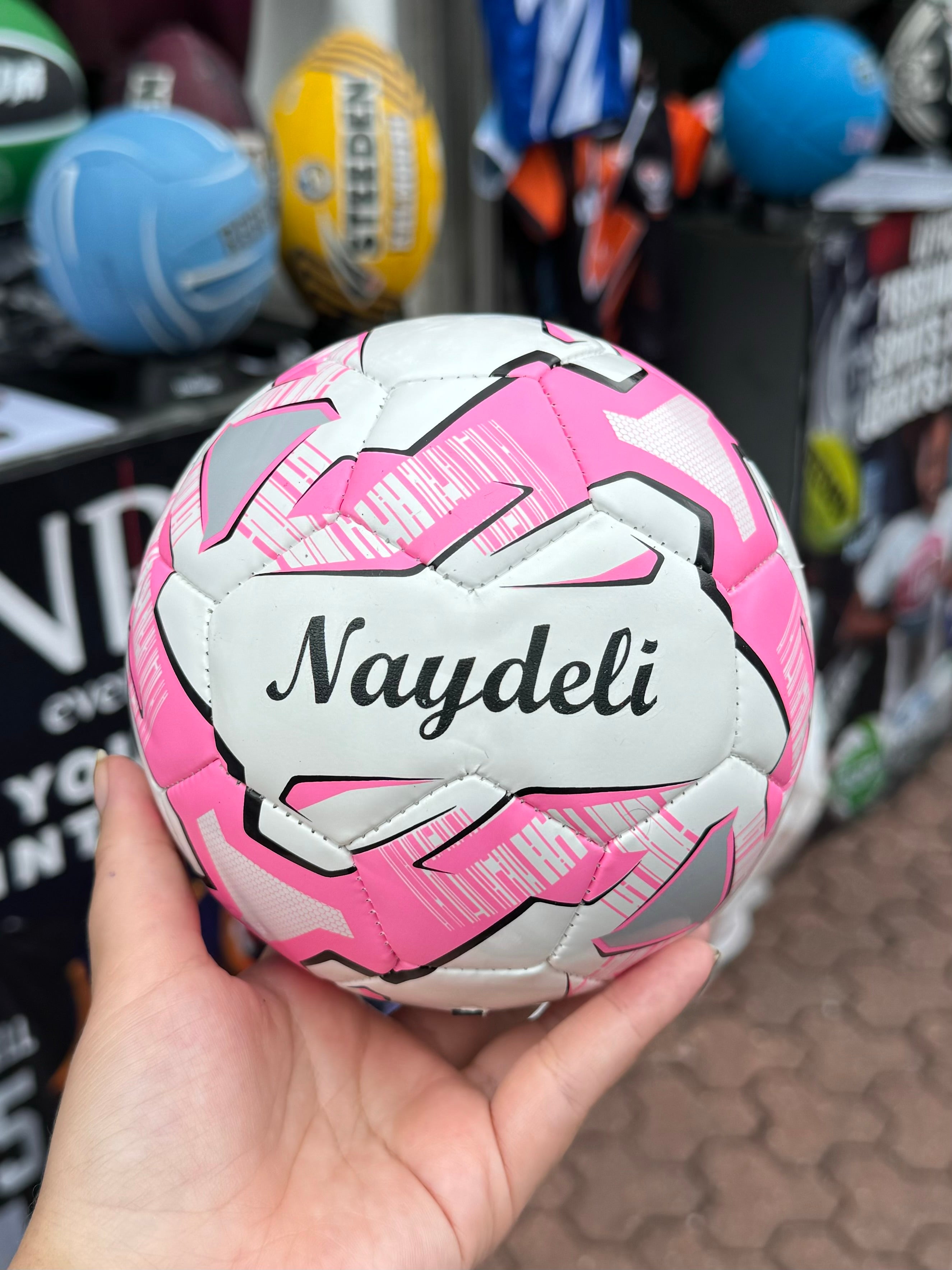 Mini Personalised Mi-Ball Pink Soccer Ball (Mini Size)