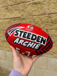 Load image into Gallery viewer, Personalised Sydney Roosters Official NRL Ball (11inch mini ball)
