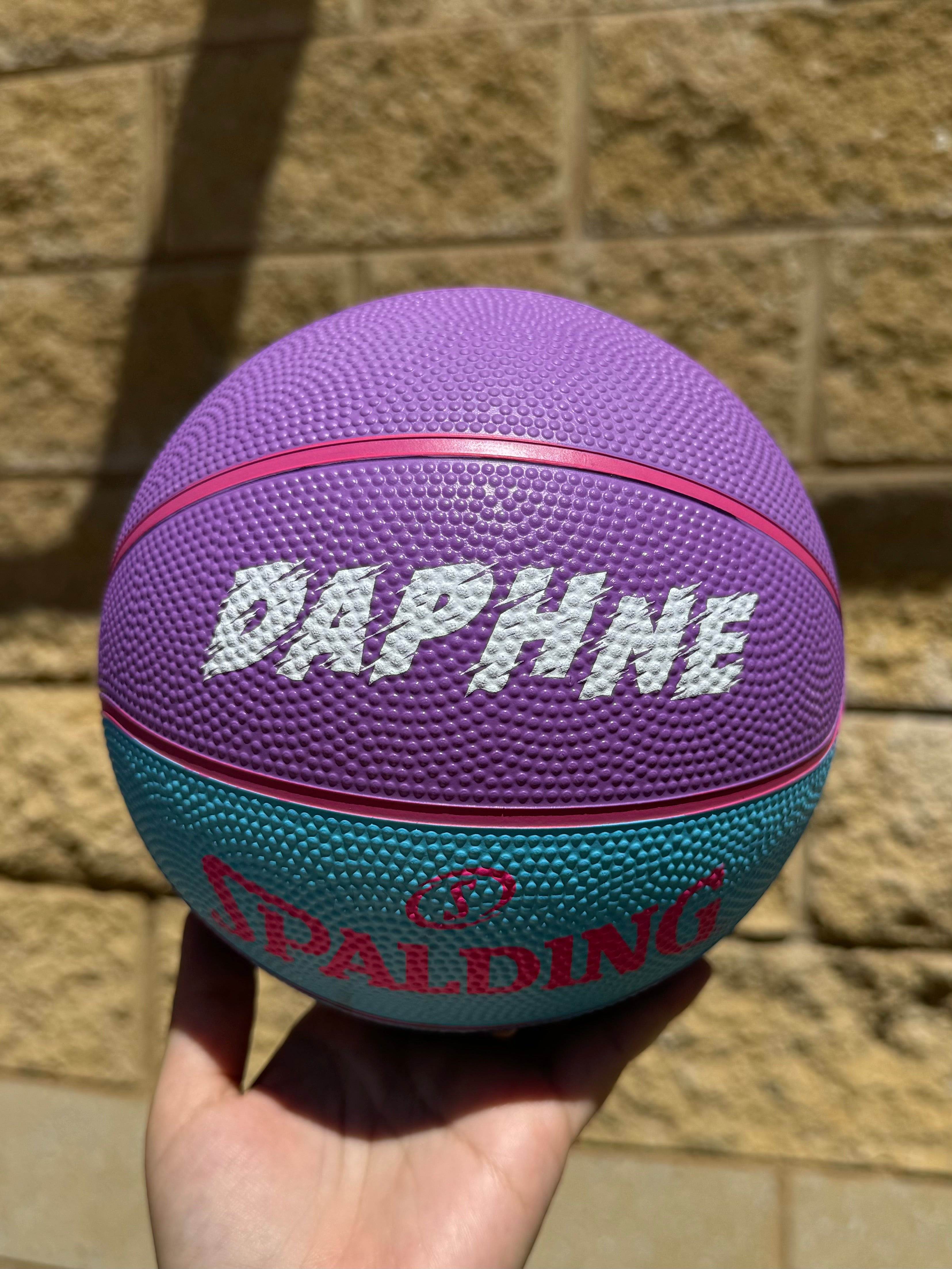 Personalised Purple & Blue Spalding Basketball (Size 3)