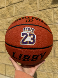 Load image into Gallery viewer, Personalised Spalding TF-500 Composite Leather Basketball (Size 5, 6, 7)
