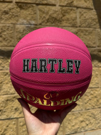 Load image into Gallery viewer, Personalised Spalding Rubber Pink Highlight Rush Basketball (Size 5, 6)
