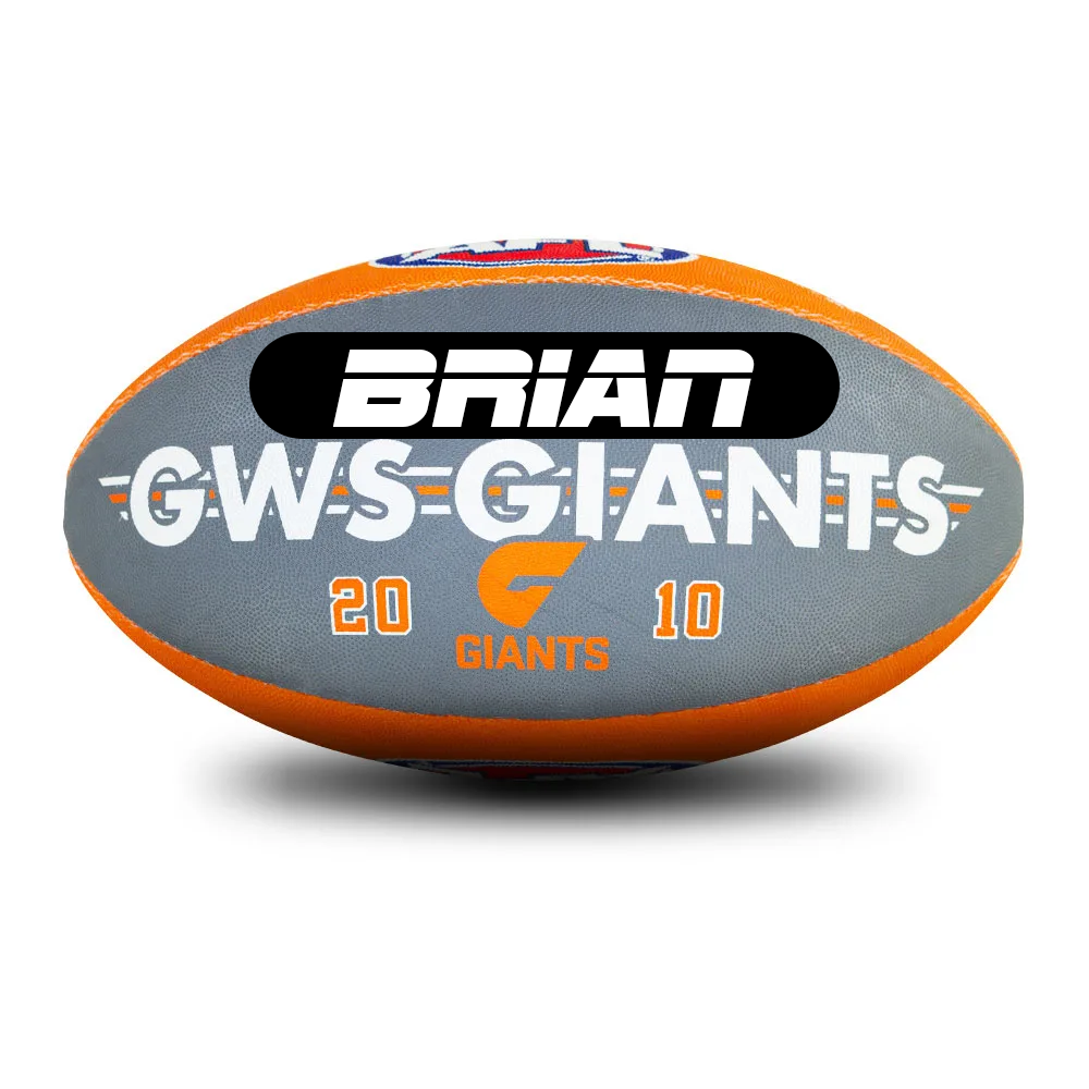 Personalised AFL Official GWS Giants Club Football (Size 5)