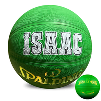 Load image into Gallery viewer, Personalised Spalding Rubber Green Highlight Rush Basketball (Size 6, 7)
