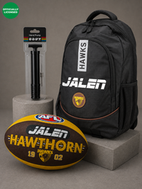 Load image into Gallery viewer, Personalised Official AFL Hawthorn Hawks Player Pack
