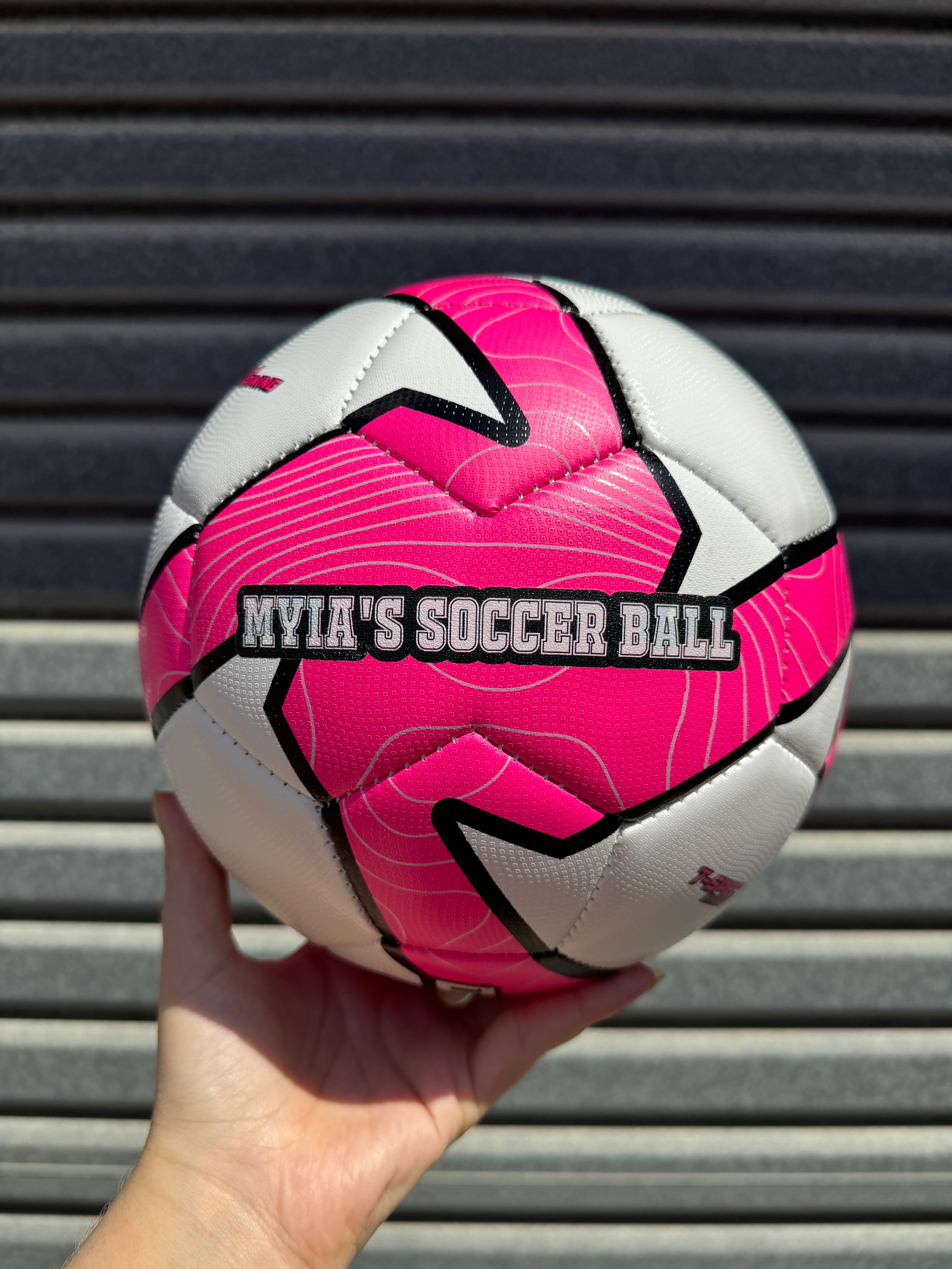 Personalised Deploy Pink Soccer Ball (Size 3, 4, 5)
