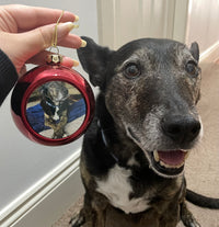 Load image into Gallery viewer, Personalised Red Christmas Bauble
