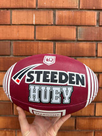 Load image into Gallery viewer, Personalised QLD Maroons State Of Origin Official NRL Ball (Size 5, 11 inch Mini)
