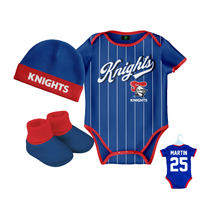Load image into Gallery viewer, Personalised Newcastle Knights NRL Lullaby 3pc Baby Gift Set
