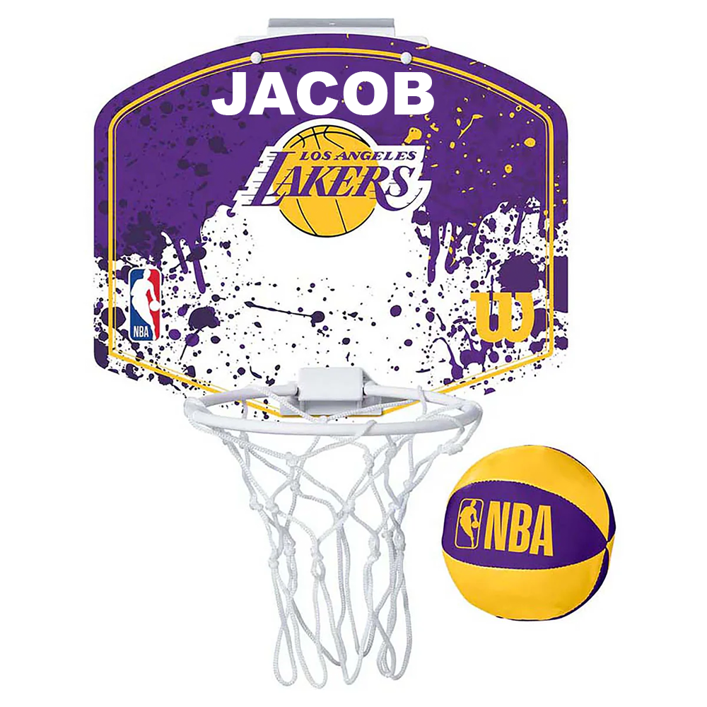 Personalised Wilson NBA Team Mini Basketball Hoop (LA Lakers)