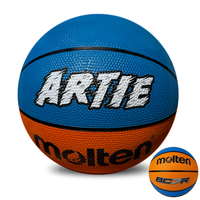Load image into Gallery viewer, Personalised Molten BCR2 Orange/Cyan Rubber Basketball (Size 5)
