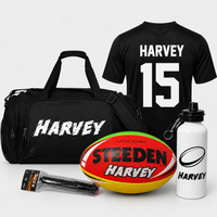 Load image into Gallery viewer, Personalised Ultimate Multi Colour Steeden Rugby League Pack (Mini, Mod, Size 5)
