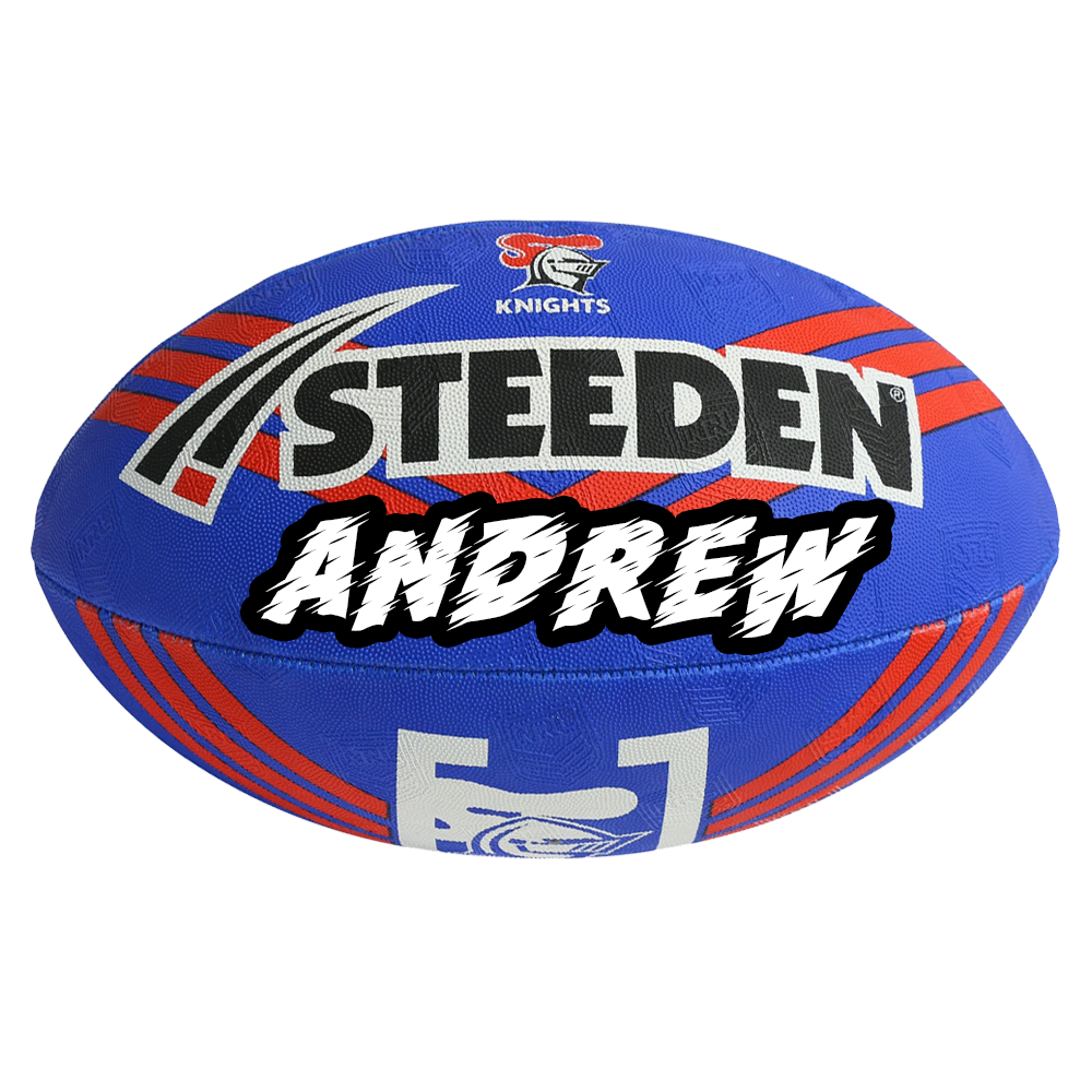 Personalised Newcastle Knights Official NRL Ball (size 5)