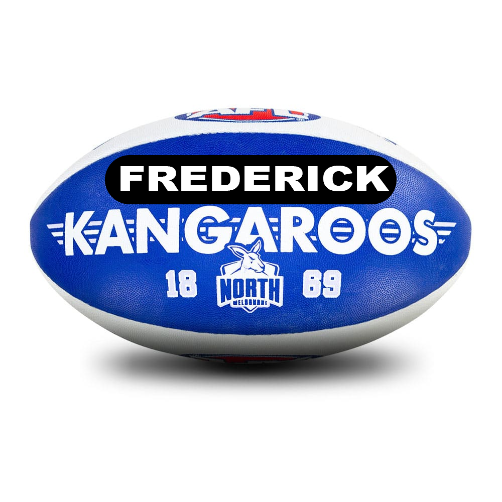 Personalised AFL Official North Melbourne Kangaroos Club Football (Size 5)