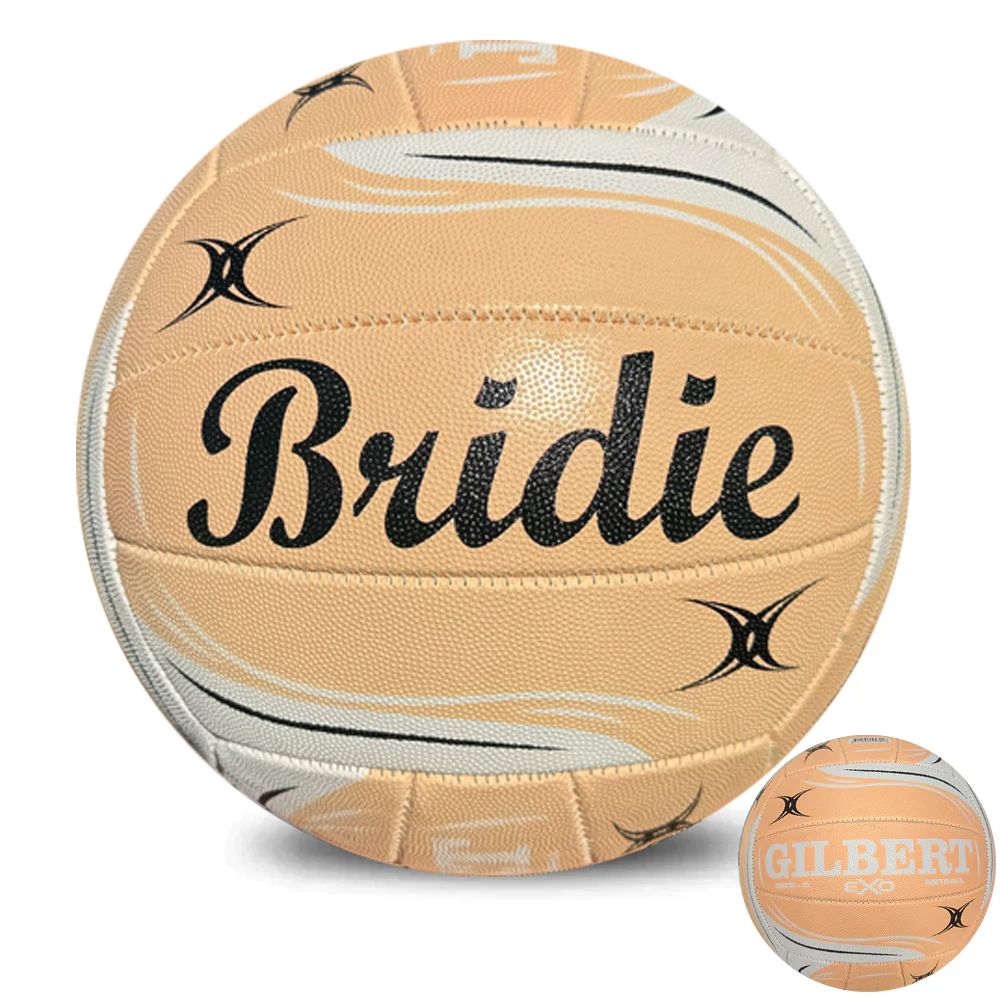 Personalised Gilbert Exo Peach Netball (SIZE 5)