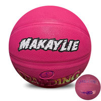 Load image into Gallery viewer, Personalised Spalding Rubber Pink Highlight Rush Basketball (Size 5, 6)
