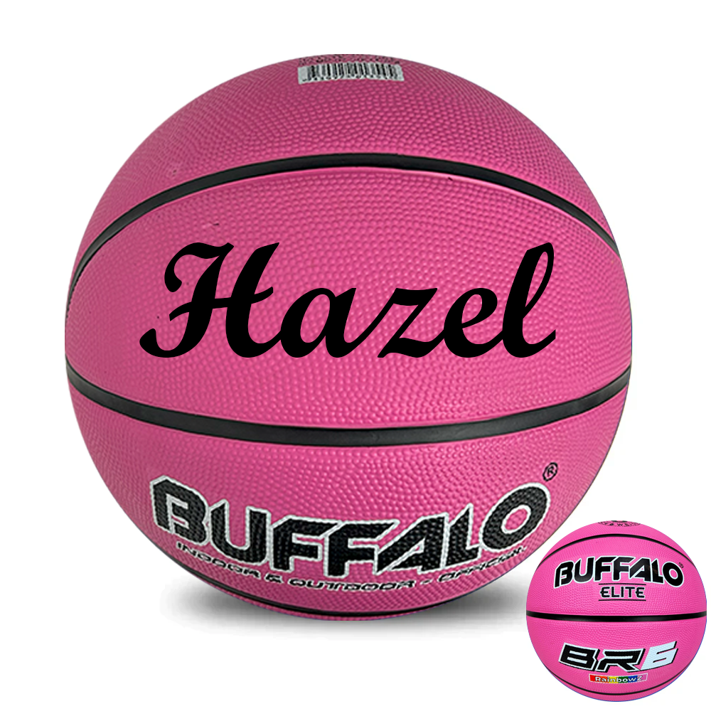 Personalised Buffalo Rubber Pink Basketball (Size 5)