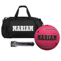 Load image into Gallery viewer, Personalised Netball Starter Pack Bundle (Gilbert Pink Phoenix Ball + Sports Bag + Ball Pump)

