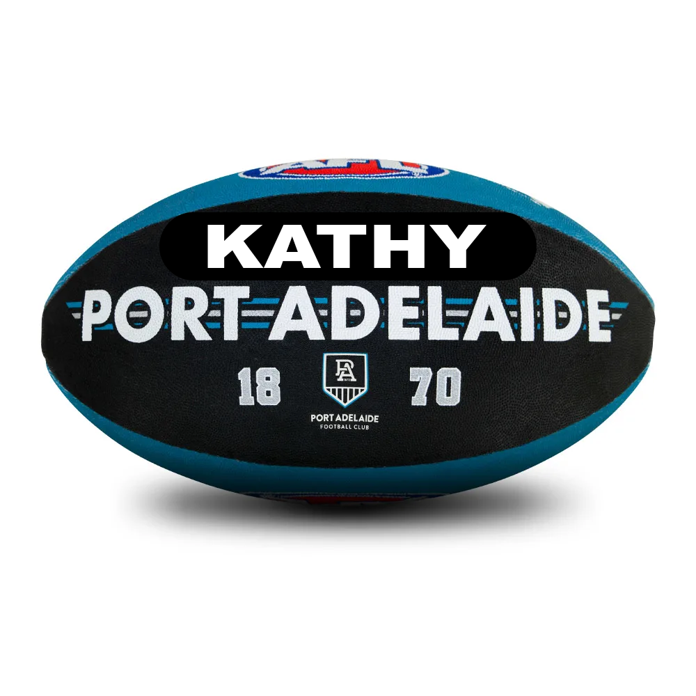 Personalised AFL Official Port Adelaide Power Club Football (Size 5)