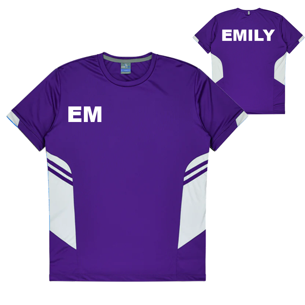 Personalised Purple and White Training Shirt - Kids