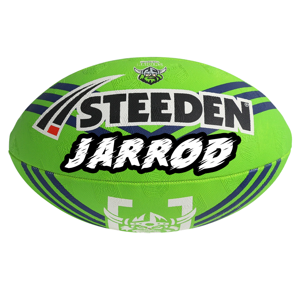Personalised Canberra Raiders Official NRL Ball (size 5)