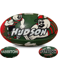 Load image into Gallery viewer, Personalised Limited Edition South Sydney Rabbitohs Mascot Official NRL Ball (Size 3)
