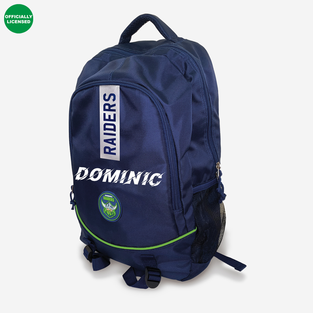 Personalised Canberra Raiders Official NRL Backpack