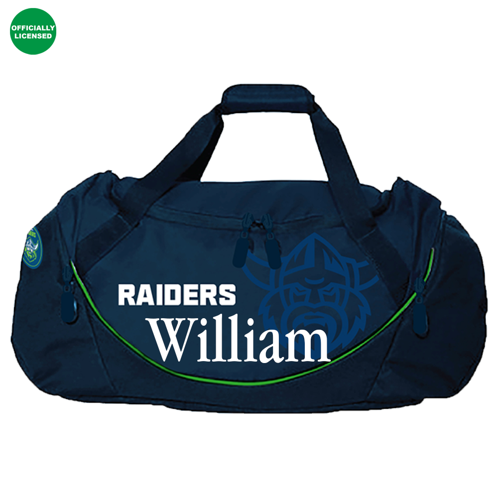 Personalised Canberra Raiders Official NRL Sports Bag