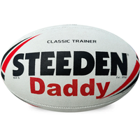 Load image into Gallery viewer, Personalised White &amp; Red Steeden Rugby League (size 5)

