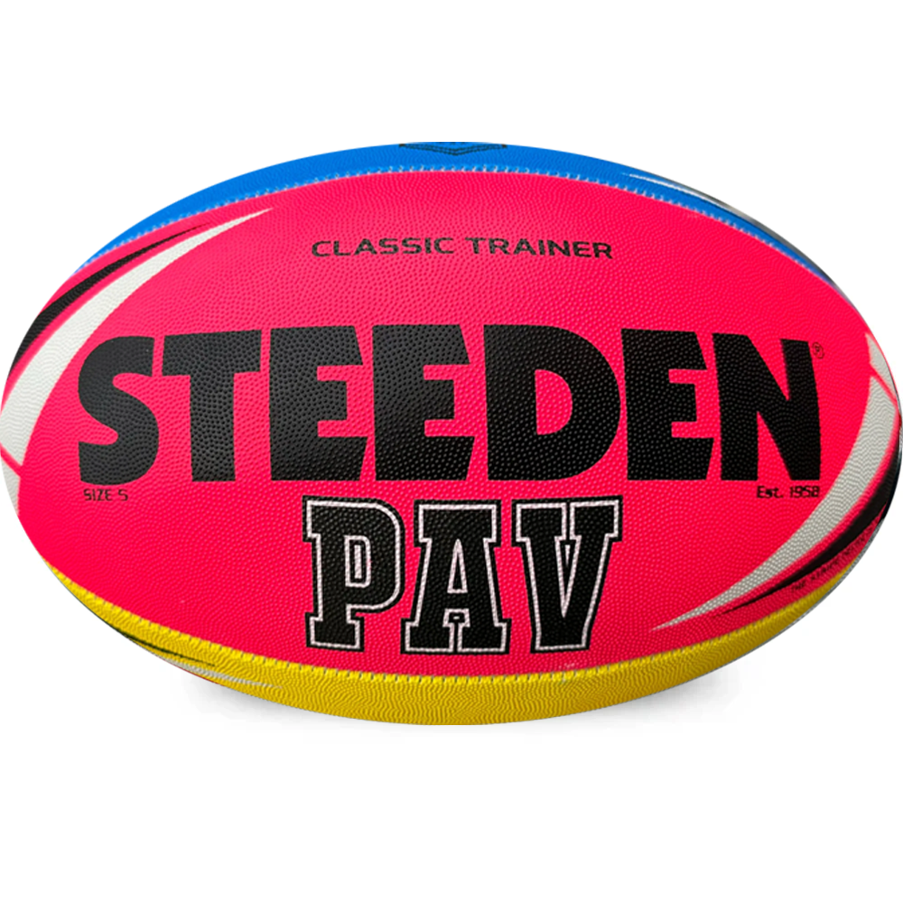 Personalised Multi Colour Steeden Rugby League Ball (Size 5)