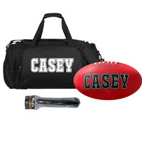 Load image into Gallery viewer, Personalised AFL Starter Pack Bundle (Red AFL Ball + Sports Bag + Ball Pump)
