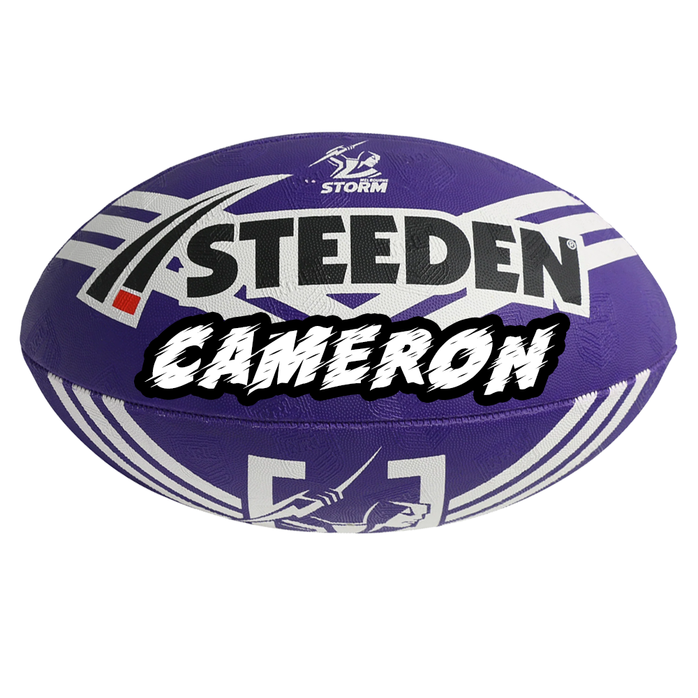 Personalised Melbourne Storm Official NRL Ball (size 5)