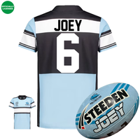 Load image into Gallery viewer, Personalised Cronulla Sharks Supporter Bundle (Official Jersey + Ball Pack)
