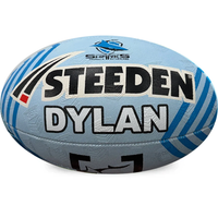 Load image into Gallery viewer, Personalised Cronulla Sharks Official NRL Ball (Size 5)
