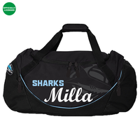 Load image into Gallery viewer, Personalised Cronulla Sharks Official NRL Sports Bag
