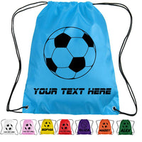 Load image into Gallery viewer, Personalised Soccer Drawstring Bag
