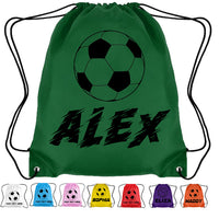 Load image into Gallery viewer, Personalised Soccer Drawstring Bag
