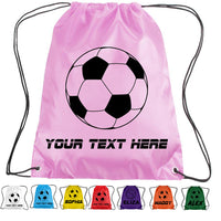 Load image into Gallery viewer, Personalised Soccer Drawstring Bag
