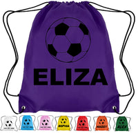 Load image into Gallery viewer, Personalised Soccer Drawstring Bag
