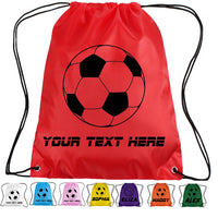 Load image into Gallery viewer, Personalised Soccer Drawstring Bag
